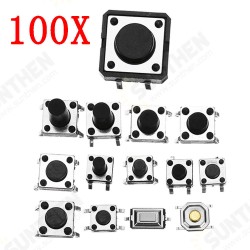 Total 1200pcs Tactile Tact Mini Push Button Switch Packet Micro Switch Bags 12 Types Each 100pcs SMD/2/3/Lateral Pins/Horizontal Total 1200pcs Tactile Tact Mini Push Button Switch Packet Micro Switch Bags 12 Types Each 100pcs SMD/2/3/Lateral Pins/Horizontal
