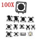 Total 1200pcs Tactile Tact Mini Push Button Switch Packet Micro Switch Bags 12 Types Each 100pcs SMD/2/3/Lateral Pins/Horizontal