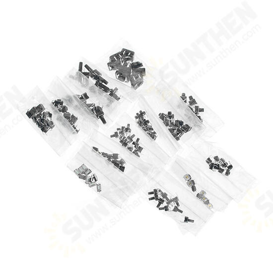 Total 360pcs Tactile Tact Mini Push Button Switch Packet Micro Switch Bags 12 Types Each 30pcs