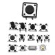 Total 600pcs Tactile Tact Mini Push Button Switch Packet Micro Switch Bags 12 Types Each 50pcs