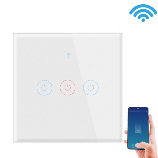 WIFI Relay Touch Wireless Smart Light Wall Switch Graffiti Smart Voice Control with Alexa EU Standard