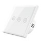 White Touch Tempered Glass European Regulations Smart Light Wall Switch Panel Home Hotel Villa Smart Home