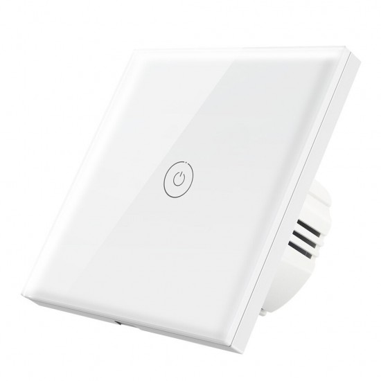 White Touch Tempered Glass European Regulations Smart Light Wall Switch Panel Home Hotel Villa Smart Home