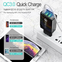 4-Ports USB Charger QC3.0 AFC FCP Fast Charging Wall Charger Adapter EU/US/UK Plug For iPhone 13 Pro For Samsung For OnePlus 9 Pro Xiaomi 4-Ports USB Charger QC3.0 AFC FCP Fast Charging Wall Charger Adapter EU/US/UK Plug For iPhone 13 Pro For Samsung For OnePlus 9 Pro Xiaomi