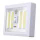 Battery Powered 4 COB LED Night Light Wall Switch Self Stick Closet 6000K White Bright