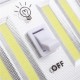 Battery Powered 4 COB LED Night Light Wall Switch Self Stick Closet 6000K White Bright