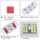 Battery Powered 4 COB LED Night Light Wall Switch Self Stick Closet 6000K White Bright