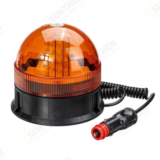 DC12-24V 40LED Magnetic Roof Rotating Flash Amber Beacon Strobe Tractor Warning Signal Light