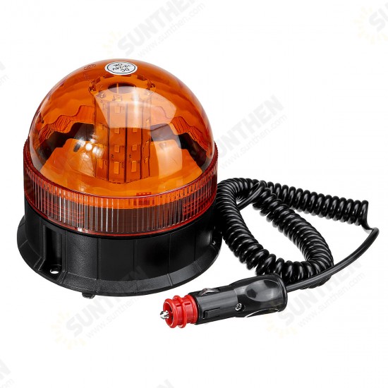 DC12-24V 40LED Magnetic Roof Rotating Flash Amber Beacon Strobe Tractor Warning Signal Light