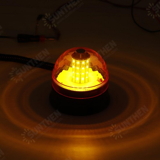 DC12-24V 40LED Magnetic Roof Rotating Flash Amber Beacon Strobe Tractor Warning Signal Light