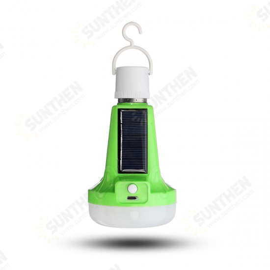 E27 12W Pure White LED Solar Rechargeable Tent Camping Flashlight Emergency Lamp AC165-265V