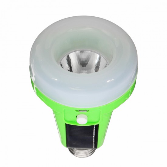 E27 12W Pure White LED Solar Rechargeable Tent Camping Flashlight Emergency Lamp AC165-265V
