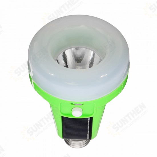 E27 12W Pure White LED Solar Rechargeable Tent Camping Flashlight Emergency Lamp AC165-265V