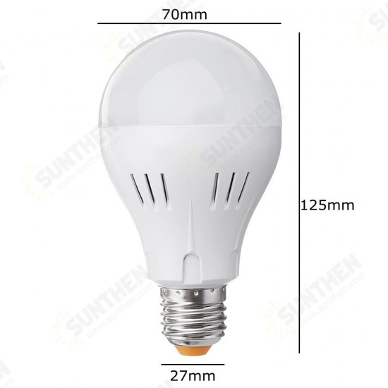 E27 A60 5W 320LM Pure White Natural White Microwave Sensor Emergency LED Light Bulb AC85-265V