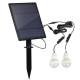 Solar Panel 2pcs LED Bulb Kit Waterproof Light Sensor Outdoor Camping Tent Fishing Emergency Lamp