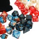 105 Pcs Dice Set Polyhedral Dices 7 Color Role Playing Table Game With Cloth Game Multi-sied Dice