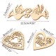 10pcs Wooden Laser Cut Heart Shapes Craft Embellishments Decoration Wedding Favors