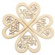 10pcs Wooden Laser Cut Heart Shapes Craft Embellishments Decoration Wedding Favors