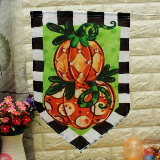 12.5inchx18inch Garden Flag Tom's Pumpkin Topiary Autumn Holiday Fall Yard Banner Decorations