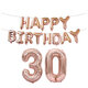 18/21/30/40/50/60th Rose Gold Happy Birthday Foil Balloon Banner Kit Party Decorations