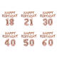 18/21/30/40/50/60th Rose Gold Happy Birthday Foil Balloon Banner Kit Party Decorations