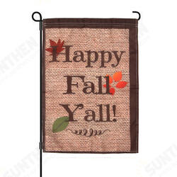 18inchx12.5inch Happy Fall Yall Autumn Polyester House Holiday Decorations Garden Flag 18inchx12.5inch Happy Fall Yall Autumn Polyester House Holiday Decorations Garden Flag