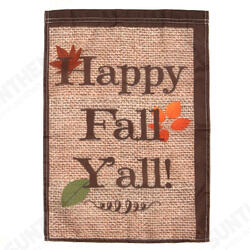 18inchx12.5inch Happy Fall Yall Autumn Polyester House Holiday Decorations Garden Flag 18inchx12.5inch Happy Fall Yall Autumn Polyester House Holiday Decorations Garden Flag