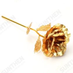 24K Gold Foil Sheets Artificial Rose Flower Birthday Thanksgiving Day Decoration Gift 24K Gold Foil Sheets Artificial Rose Flower Birthday Thanksgiving Day Decoration Gift