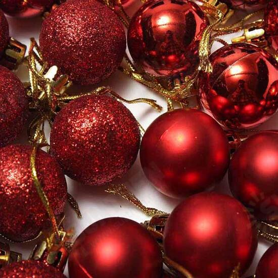 24pcs Xmas Tree Decoration Christmas Glitter Balls Ornament