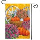 28inch x 40inch Pumpkin Wagon Wheel Fall Autumn Decorative House Flag Large Banner Decorations