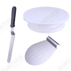 28cm Rotating Cake Icing Decorating Revolving Display Stand Turntable Smoother 28cm Rotating Cake Icing Decorating Revolving Display Stand Turntable Smoother