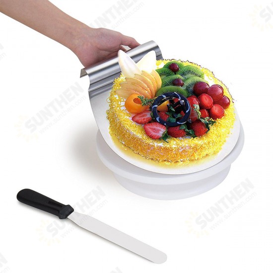 28cm Rotating Cake Icing Decorating Revolving Display Stand Turntable Smoother