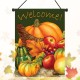 28inch x 40inch Pumpkin Harvest Cornucopia Welcome Autumn Fall Garden Flag Yard Banner Decorations