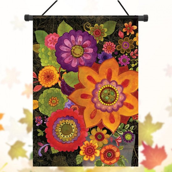 28inchx40inch 12.5inchx18inch Florals in Fall Welcome House Garden Flags Yard Banner Decorations