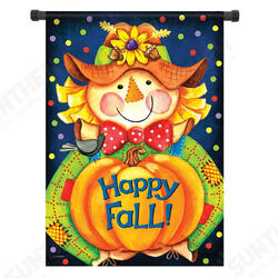 28inchx40inch Happy Smile Fall Scarecrow Welcome House Garden Flag Yard Banner Decorations 28inchx40inch Happy Smile Fall Scarecrow Welcome House Garden Flag Yard Banner Decorations