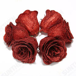 30PCS Artificial Rose Flower Crystal Gold Powder Valentine's Day Party Gift Decorations 30PCS Artificial Rose Flower Crystal Gold Powder Valentine's Day Party Gift Decorations