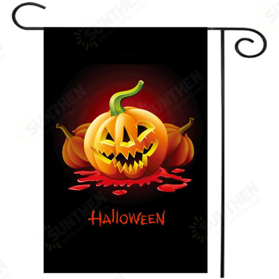 30x45cm Halloween Polyester Demon Pumpkin Flag Garden Holiday Decoration