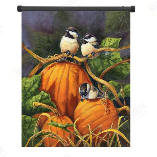 30x45cm Thanksgiving Polyester Pumpkins Birds Welcome Flag Garden Holiday Decoration