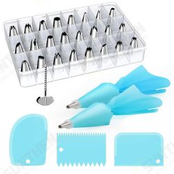 32pcs Reusable Silicone Confectioner Piping Cream Pastry Beakers Bag Cake Making Tools 32pcs Reusable Silicone Confectioner Piping Cream Pastry Beakers Bag Cake Making Tools