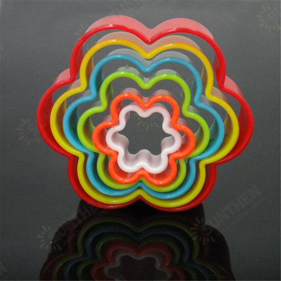 5-6Pcs Flower Heart Mould Fondant Cake Cookie Sugarcraft Cutters Molds Tool Set