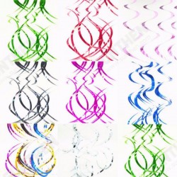 5Pcs/lot Spiral PVC Ornaments Party Scene Layout Birthday Decorations Foil Swirls Banner 5Pcs/lot Spiral PVC Ornaments Party Scene Layout Birthday Decorations Foil Swirls Banner