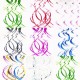 5Pcs/lot Spiral PVC Ornaments Party Scene Layout Birthday Decorations Foil Swirls Banner