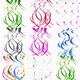 5Pcs/lot Spiral PVC Ornaments Party Scene Layout Birthday Decorations Foil Swirls Banner