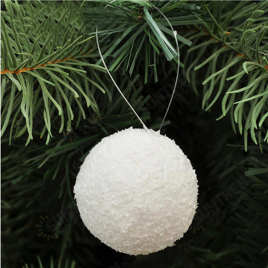 6/12Pcs Christmas Snowball Balls 40-100mm Party Ornaments Bauble Xmas Tree Decoration