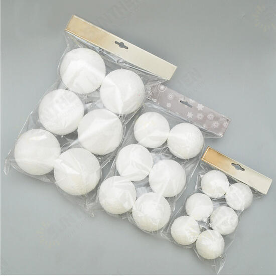 6/12Pcs Christmas Snowball Balls 40-100mm Party Ornaments Bauble Xmas Tree Decoration