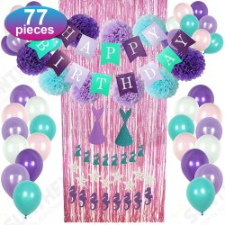 77pcs Mermaid Party Supplies Party Decorations for Girls Birthday Party Baby Shower Decoration 77pcs Mermaid Party Supplies Party Decorations for Girls Birthday Party Baby Shower Decoration