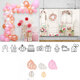 Balloon Arch Garland Set Rose Gold White Confetti Balloon Set for Wedding Birthday Party