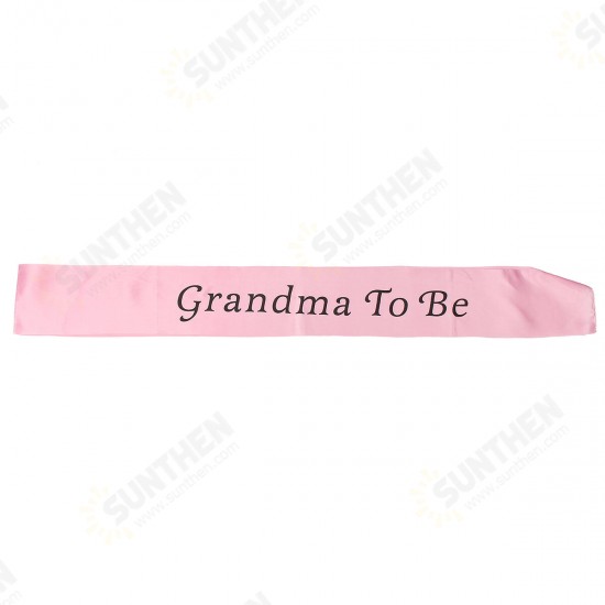 Colors Baby Shower Party Satin Sash Banner Ribbon New Mummy To Be/Grandma/Auntie/Nanny