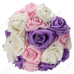 Crystal Artificial Foam Rose Flower Bridesmaid Bouquet Bridal Wedding Decorations Crystal Artificial Foam Rose Flower Bridesmaid Bouquet Bridal Wedding Decorations