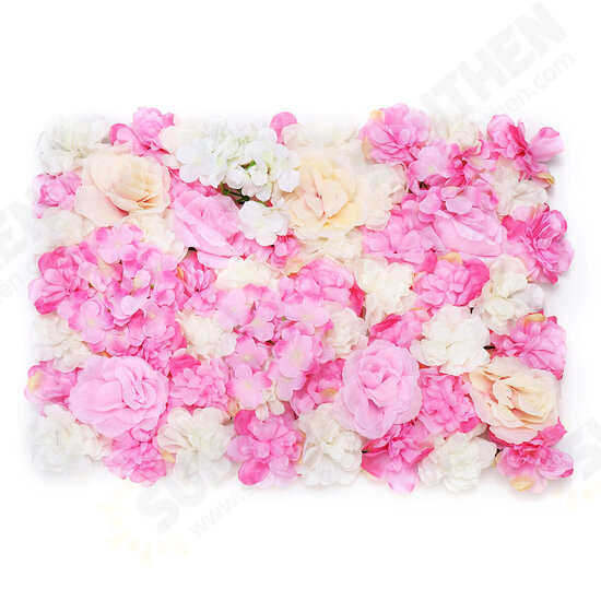 DIY Artificia Wedding Rose Flower Panel Backdrop Wall Road Arch Decorations